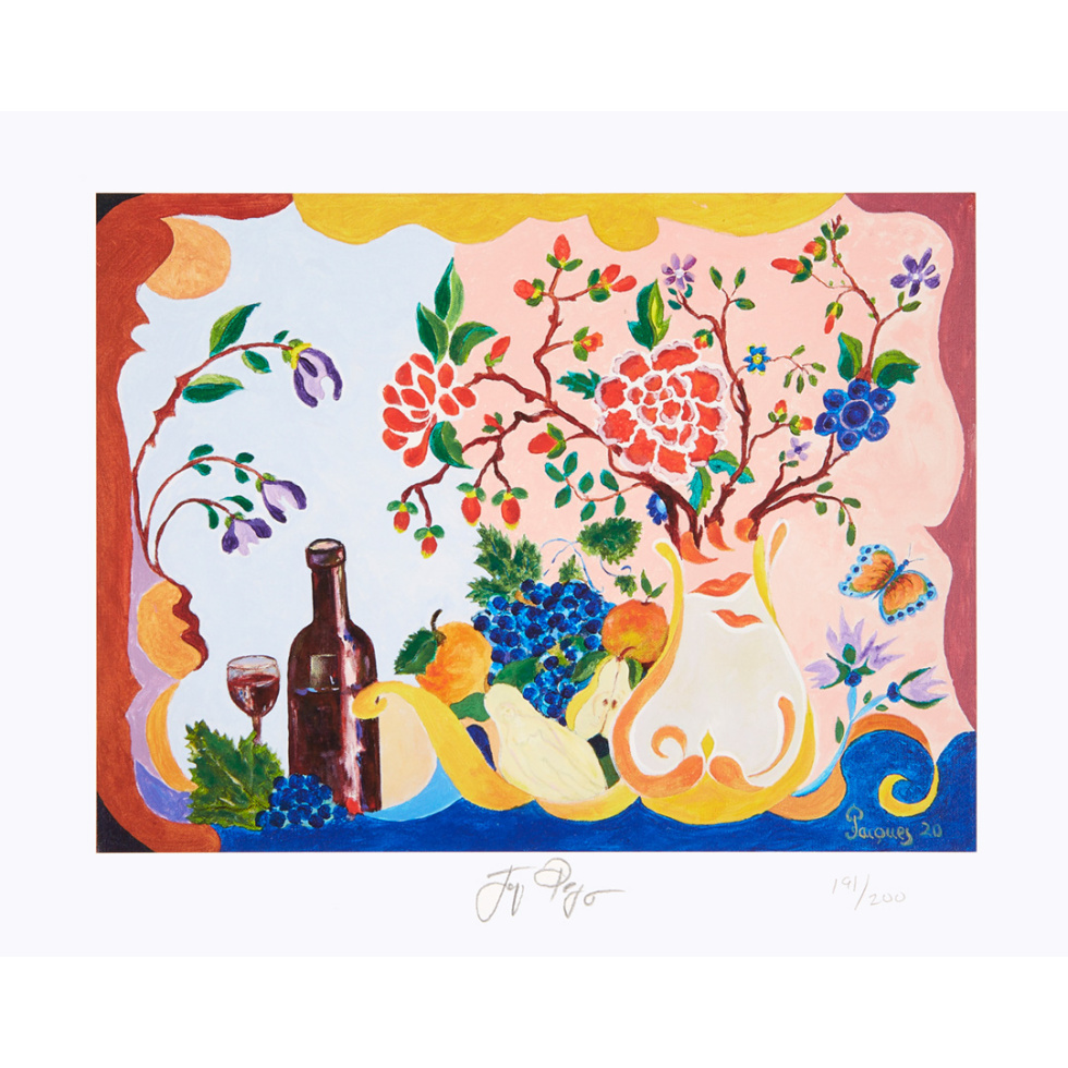 “Epicurean” unframed limited edition Jacques Pepin print. Individually signed and numbered.