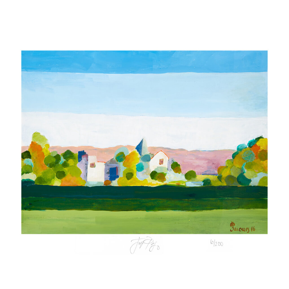 “Serenity Landscape” unframed limited edition Jacques Pepin print. Individually signed and numbered.