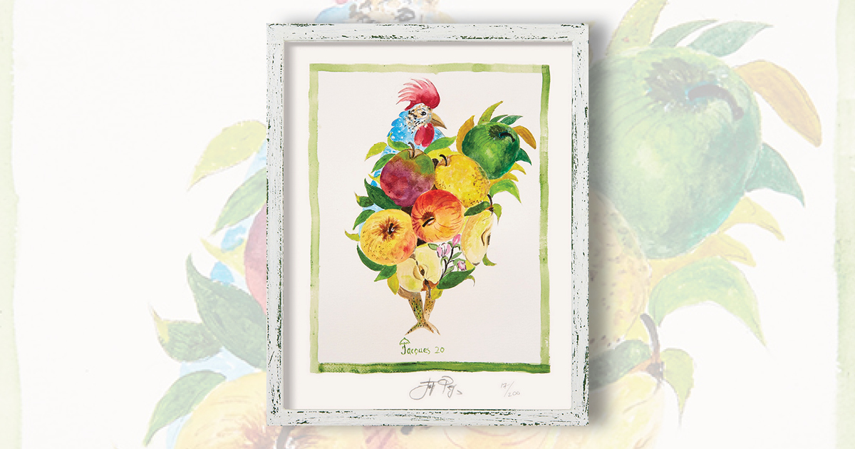 Jacques Pepin's “Apples and Chicken” Retired Limited Edition Print