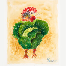 Chicken w Cabbage” Signed Jacques Pepin Limited Edition Print
