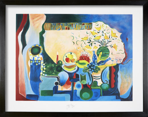 “Le Pique-Nique” (retired) framed limited edition Jacques Pepin print. Individually signed and numbered.