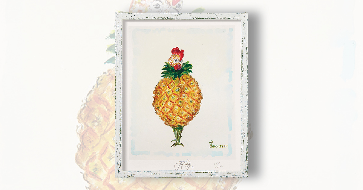 Jacques Pepin's “Pineapple Chix” Retired Limited Edition Print