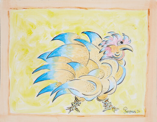 “Refined Chicken” Original Artwork For Sale by Chef and Artist Jacques Pepin