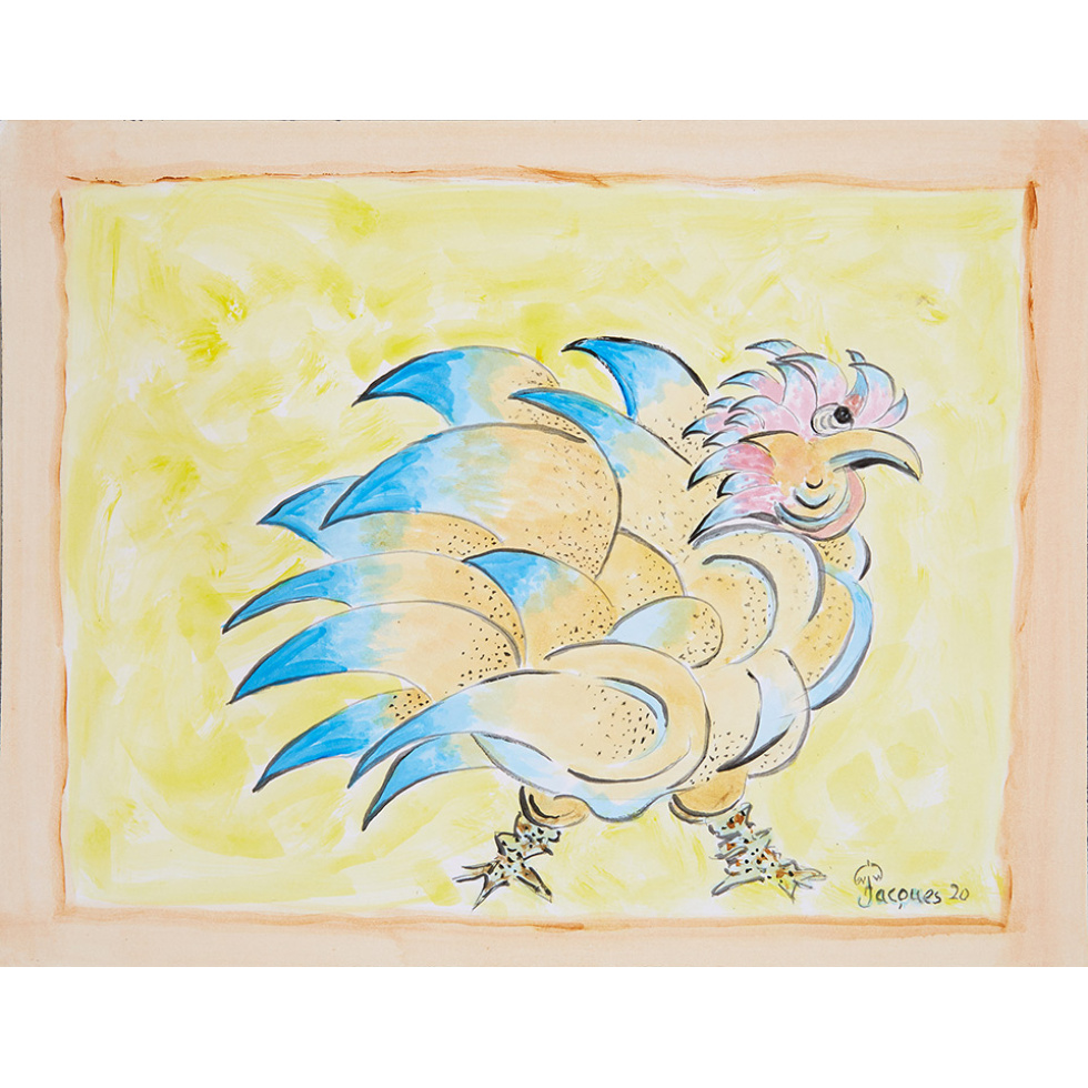 “Refined Chicken” Original Artwork For Sale by Chef and Artist Jacques Pepin