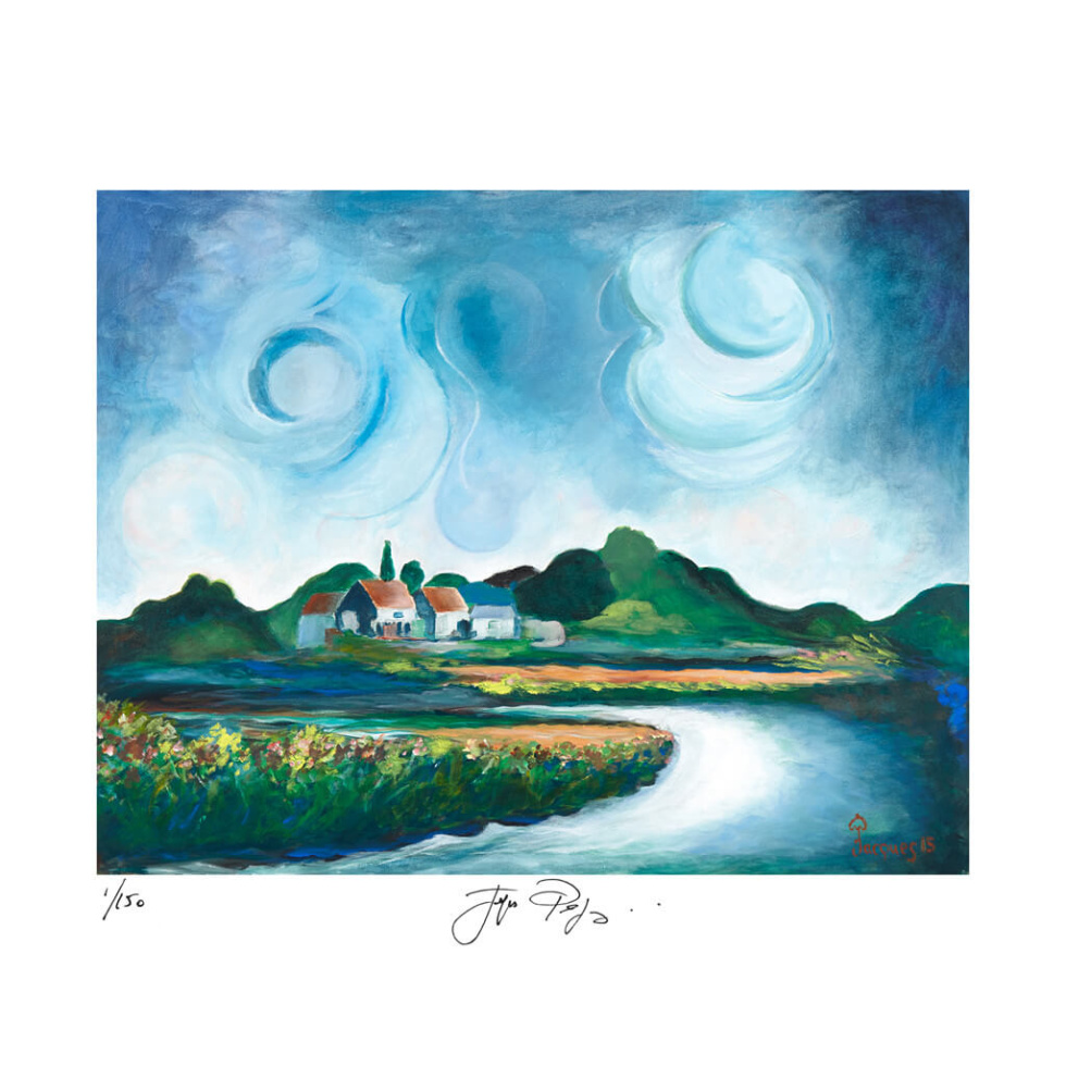 “River at Night” (retired) unframed limited edition Jacques Pepin print. Individually signed and numbered.