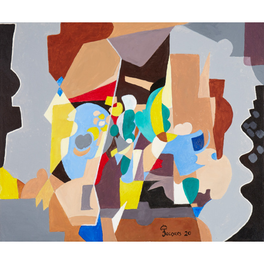 “Shapes and Colors 4” Original Artwork For Sale by Chef and Artist Jacques Pepin