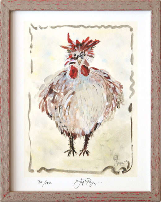 “The Cock” (retired) framed limited edition Jacques Pepin print. Individually signed and numbered.