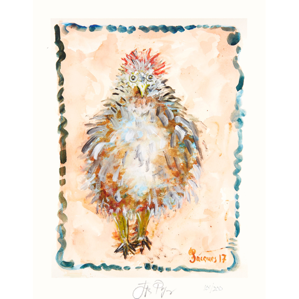 “The Tattle Cock” unframed limited edition Jacques Pepin print. Individually signed and numbered.