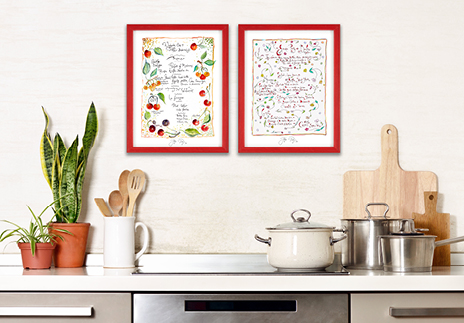 Menu Prints by Chef and Artist Jacques Pepin on Home Walls