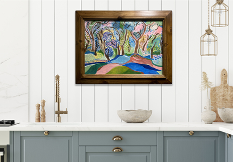 Original Painting by Chef and Artist Jacques Pepin on Home Walls
