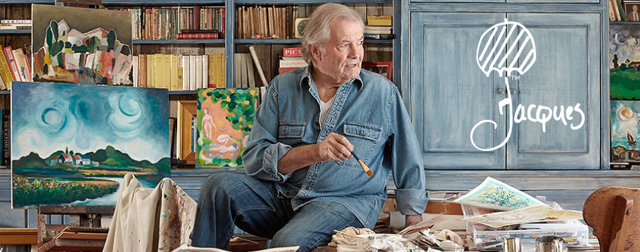 Chef and Artist Jacques Pepin in His Home Artist Studio