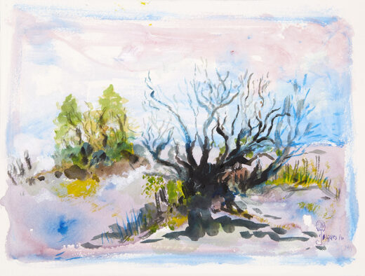 “Dead Tree” is an original painting by chef and artist Jacques Pepin