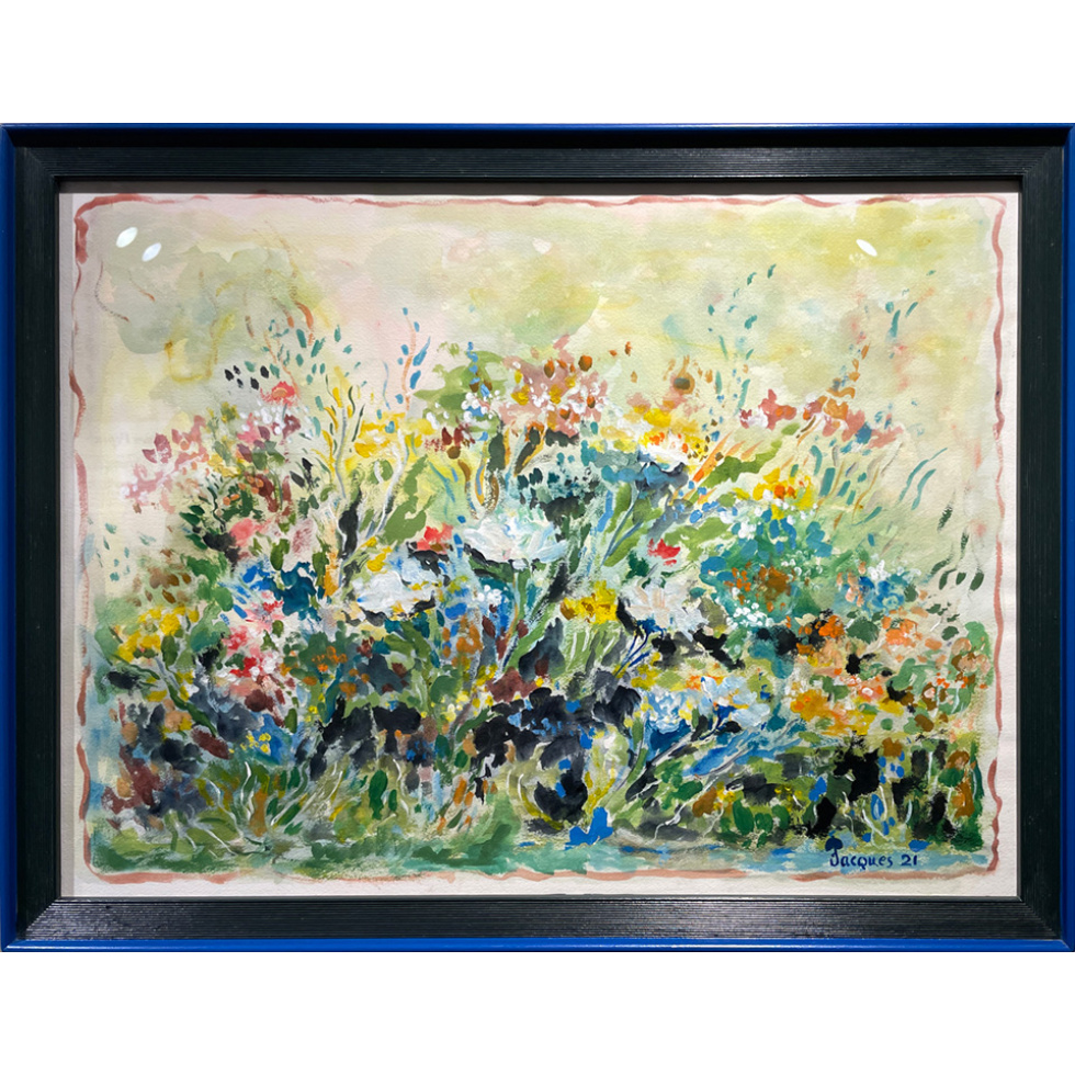 “Field of Flowers” is an original painting by chef and artist Jacques Pepin