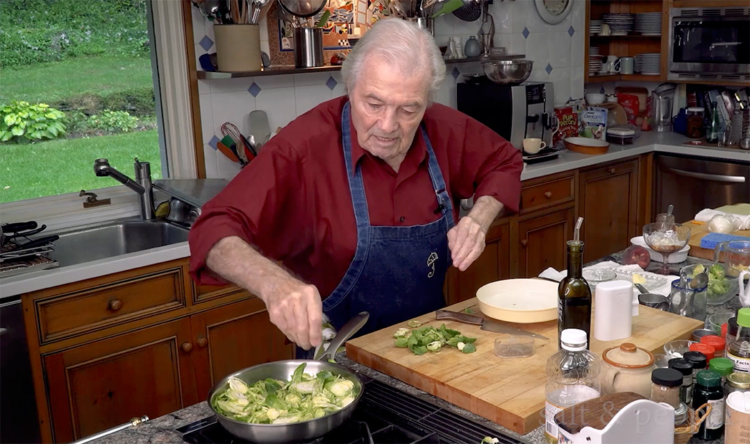 Jacques Pepin Preparing a Simple Recipe on the PBS Series “American Masters at Home”