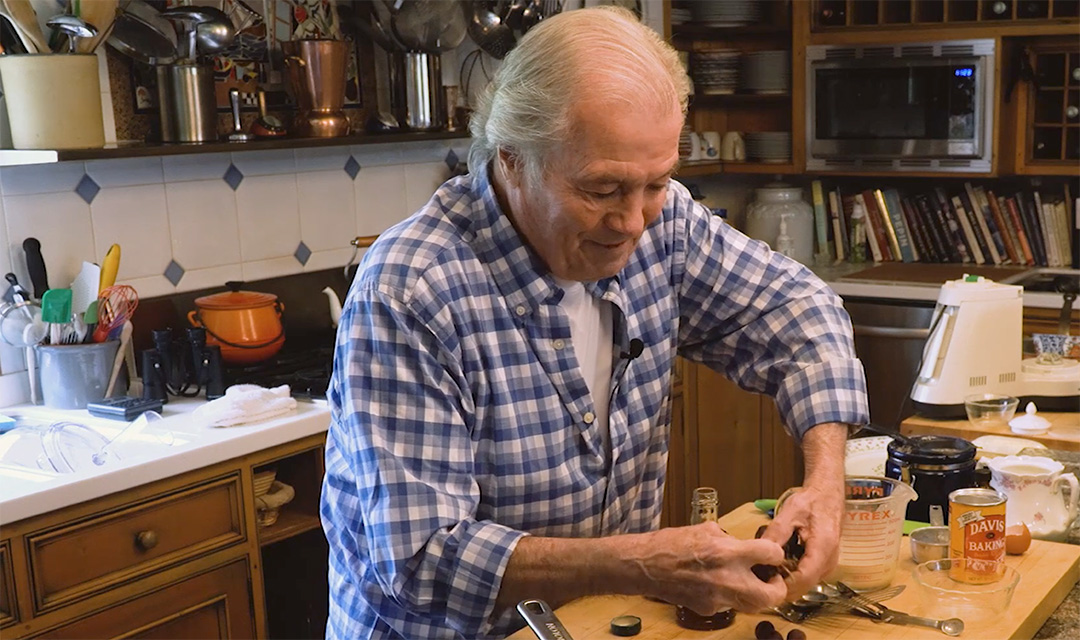 Jacques Pepin Preparing a Simple Recipe on the PBS Series “American Masters at Home”
