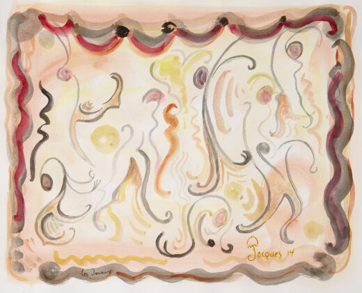 “Les Danseurs” is an original painting by chef and artist Jacques Pepin