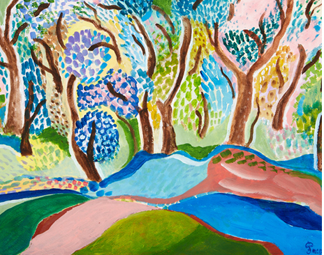 “Mystic Forest” Jacques Pepin Original Painting For Sale