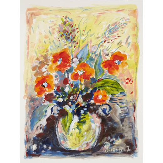 “Poppies” is an original painting by chef and artist Jacques Pepin