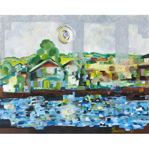 “Reflections” is an original painting by chef and artist Jacques Pepin