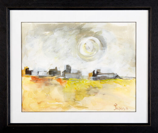 “Stormy Landscape” is an original painting by chef and artist Jacques Pepin