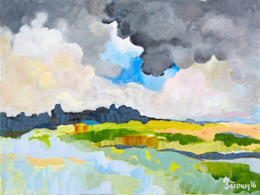 “Stormy Sky” is an original painting by chef and artist Jacques Pepin