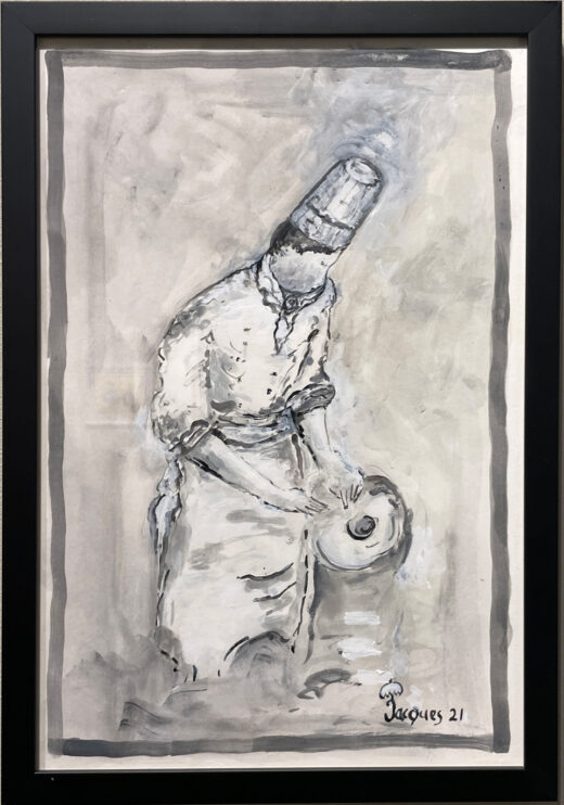 “The Apprentice” is an original painting by chef and artist Jacques Pepin