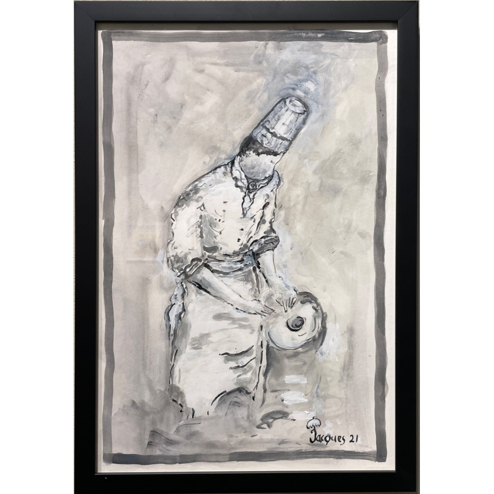 “The Apprentice” is an original painting by chef and artist Jacques Pepin