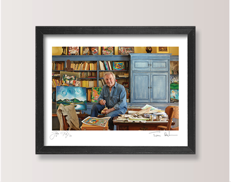 “Jacques Pepin in His Artist Studio” Photograph by Tom Hopkins