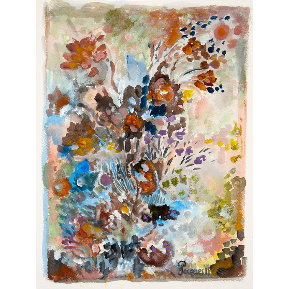 “Wildflowers No. 1” is an original painting by chef and artist Jacques Pepin