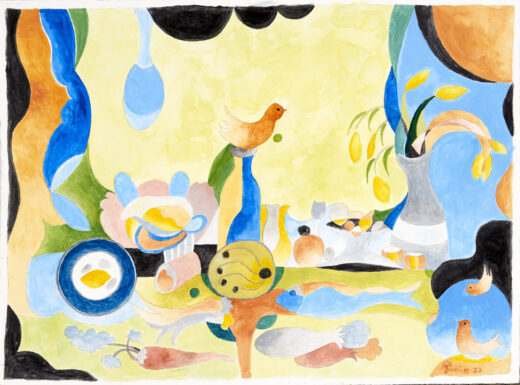 “Kitchen Fantasy” Original Painting by Jacques Pepin