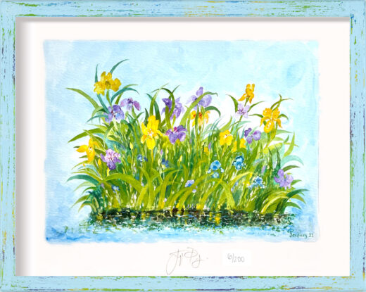 “Irises” Jacques Pepin Signed Fine Art Print
