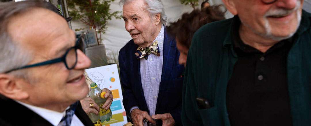 French chef Jacques Pepin, middle, arrives at the Sonoma International Film Festival in Sonoma, Thursday, March 23, 2022. (Kent Porter / The Press Democrat) 2021