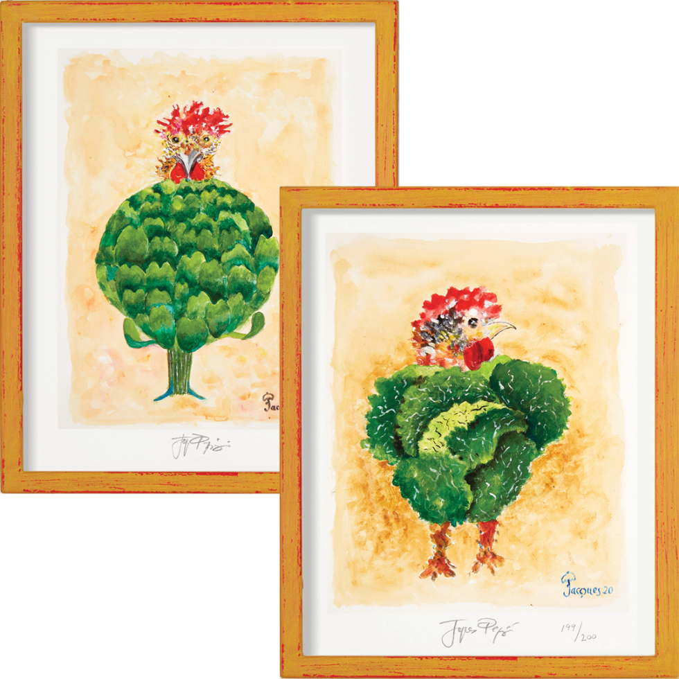 Jacques Pepin Limited Edition Print Pairs: Chicken and Vegetables