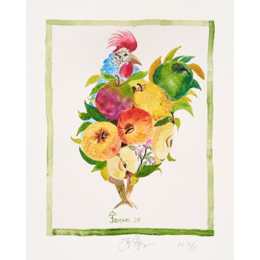 Collector’s Edition: “Apples and Chicken” Jacques Pepin Signed and Numbered Artist’s Proof