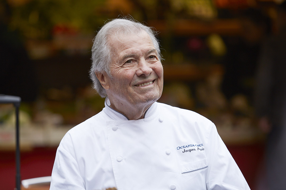 Oceania Cruises’ Executive Culinary Director Jacques Pepin enjoying his time in a port-of-call.