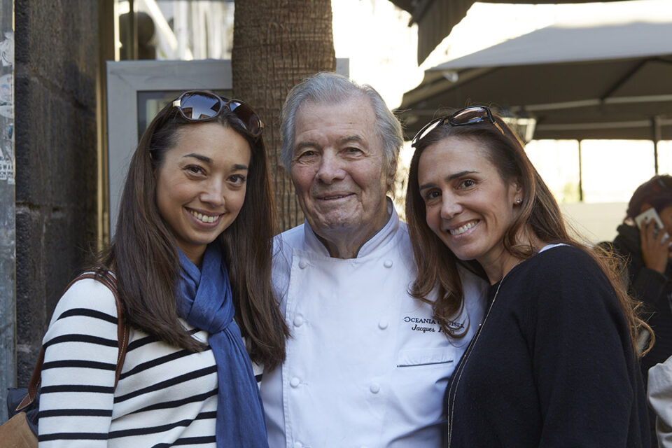 Oceania Cruises’ Executive Culinary Director Jacques Pepin enjoying the day with friends in a port-of-call.