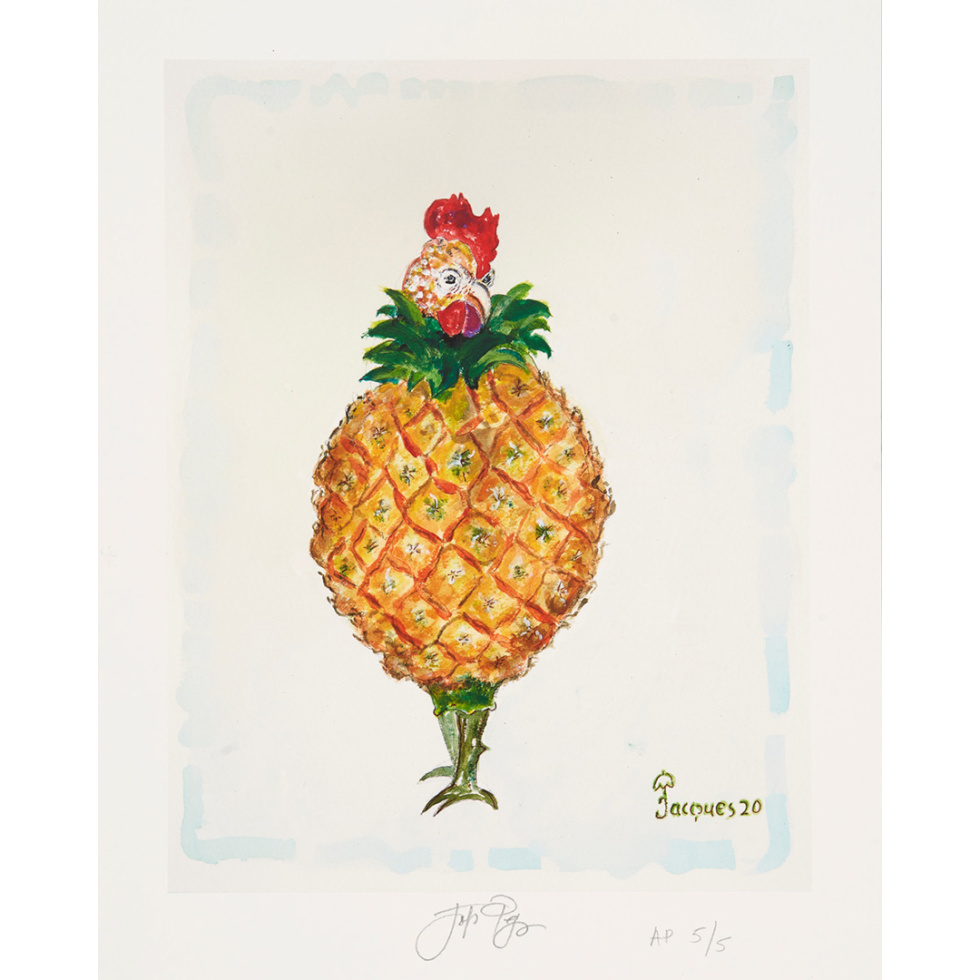 Collector’s Edition: “Pineapple Chix” Jacques Pepin Signed and Numbered Artist’s Proof