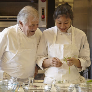 The Busy Life of Jacques Pepin Photo Gallery: Jacques teaching a culinary student