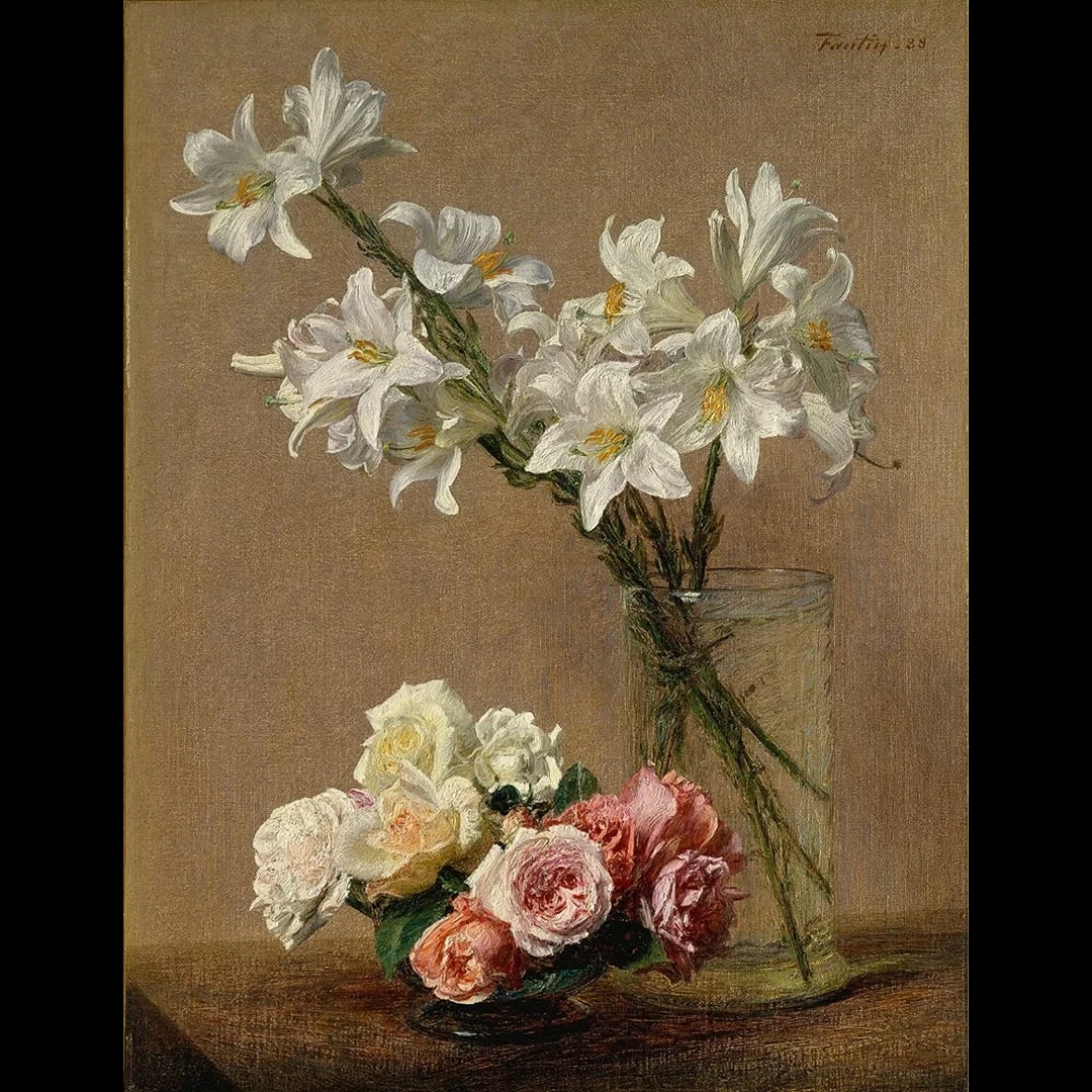 Henri Fantin Latour “Roses and Lilies”