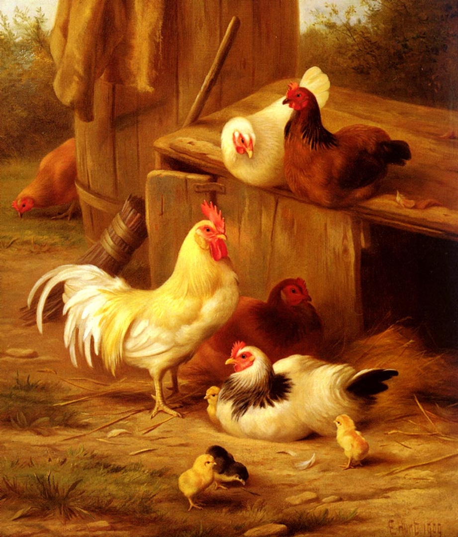 Henry Hunt Chickens Painting