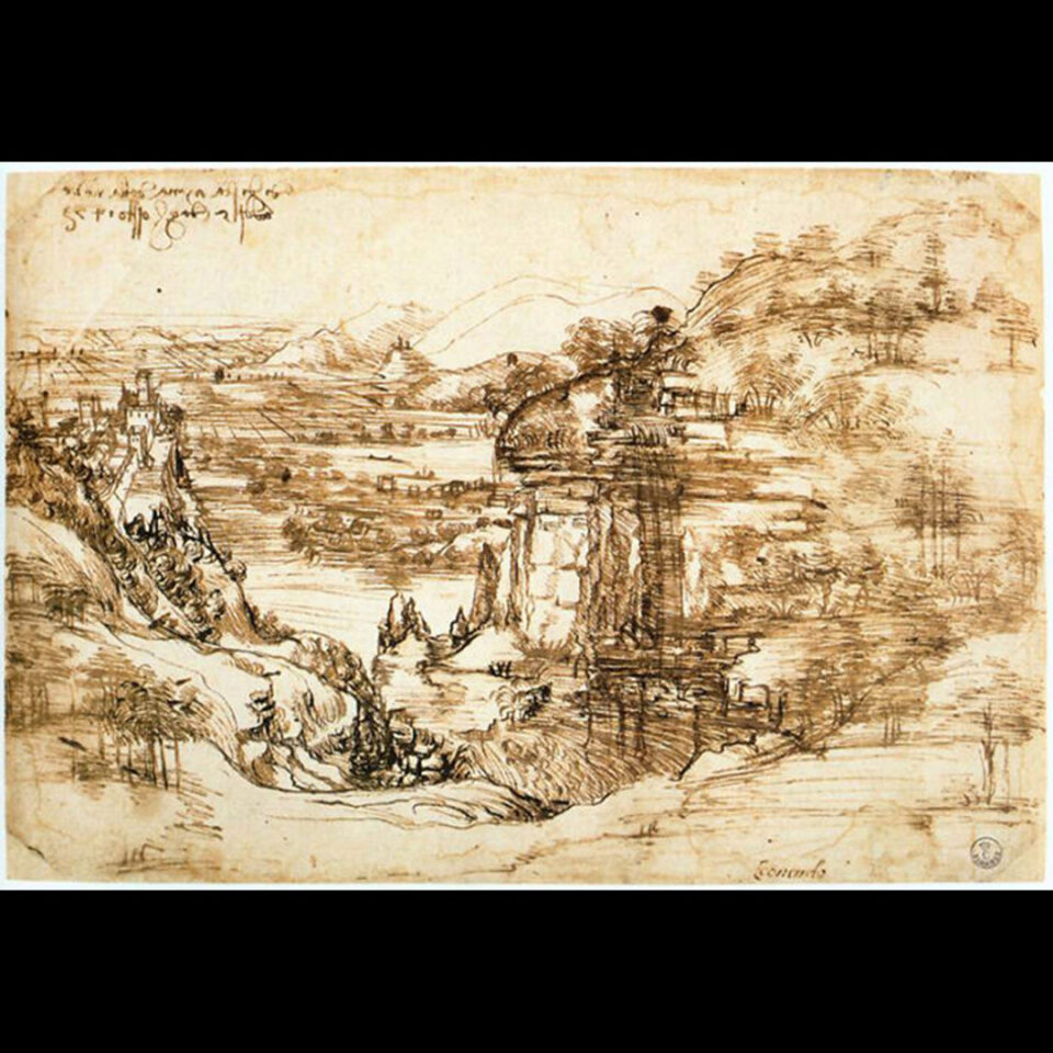 Leonardo da Vinci “Paisagem Do Arno”