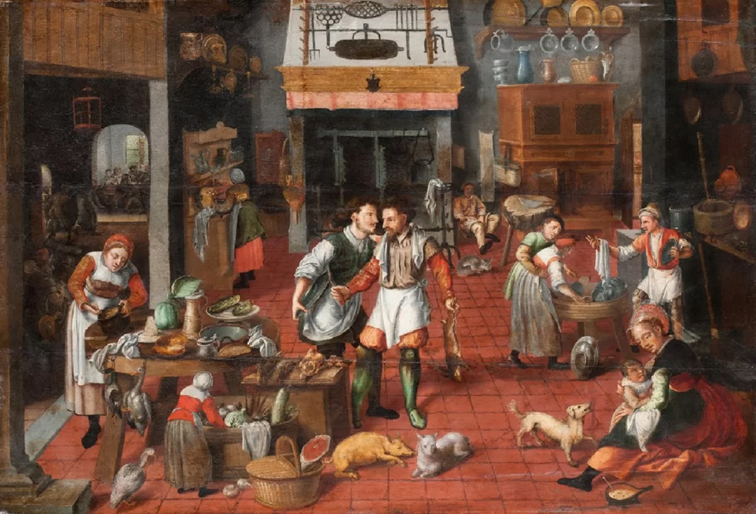 Cooking in Art History: Marten van Cleve “Kitchen Interior” 1565