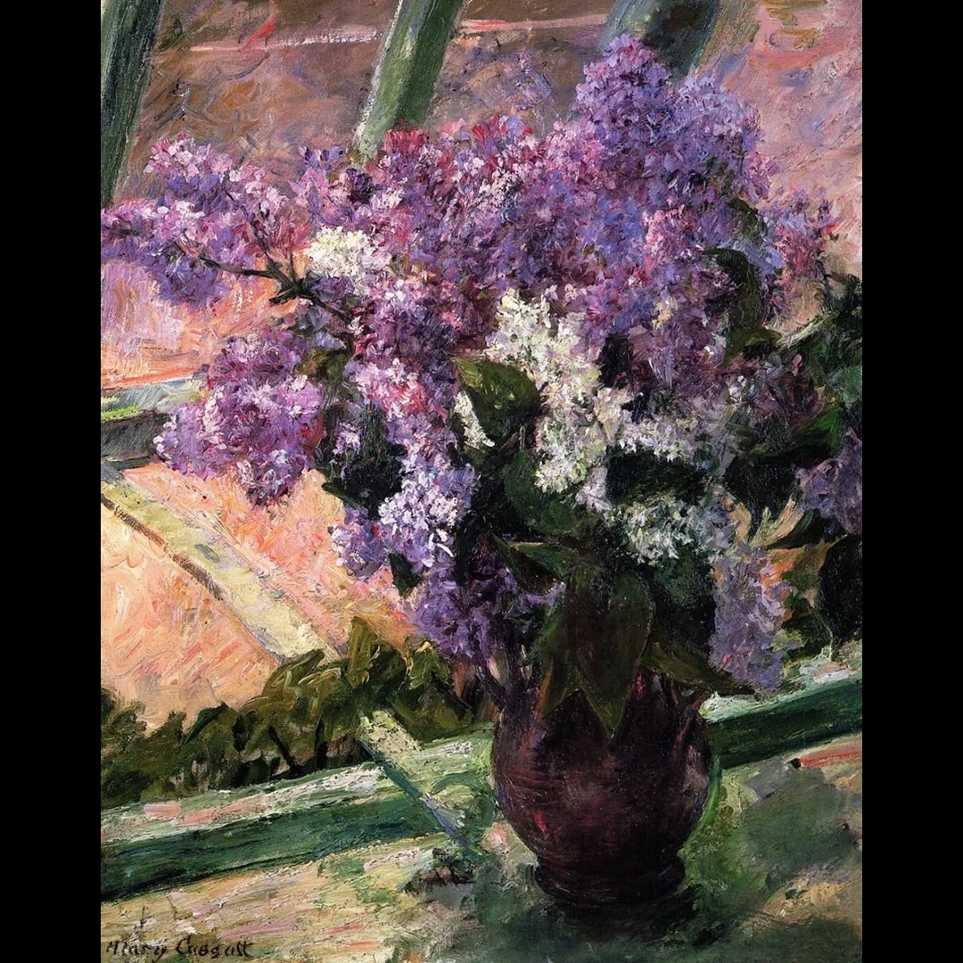 Mary Cassatt “Lilacs in a Window”