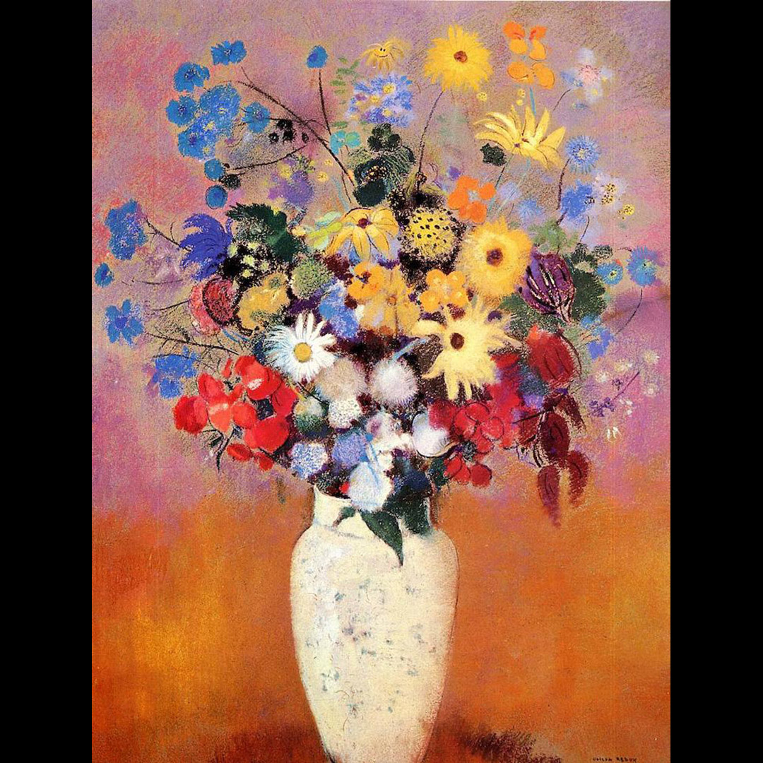 Odilon Redon “White Vase with Flowers”