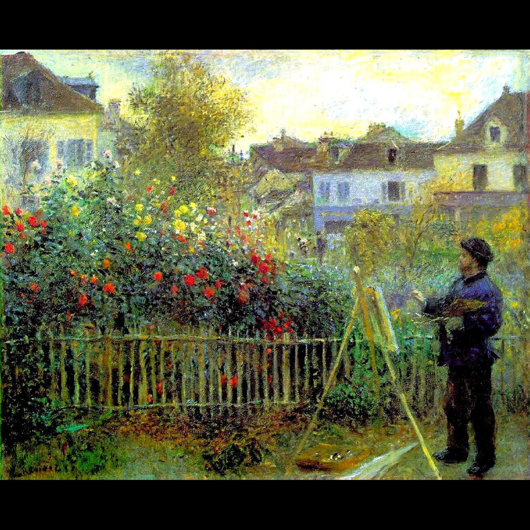 Pierre Auguste Renoir “Monet Painting in His Garden in Argenteuil”