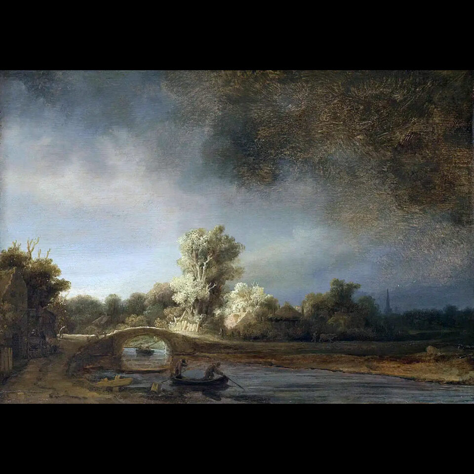 Rembrandt “Landscape with Stone Bridge”