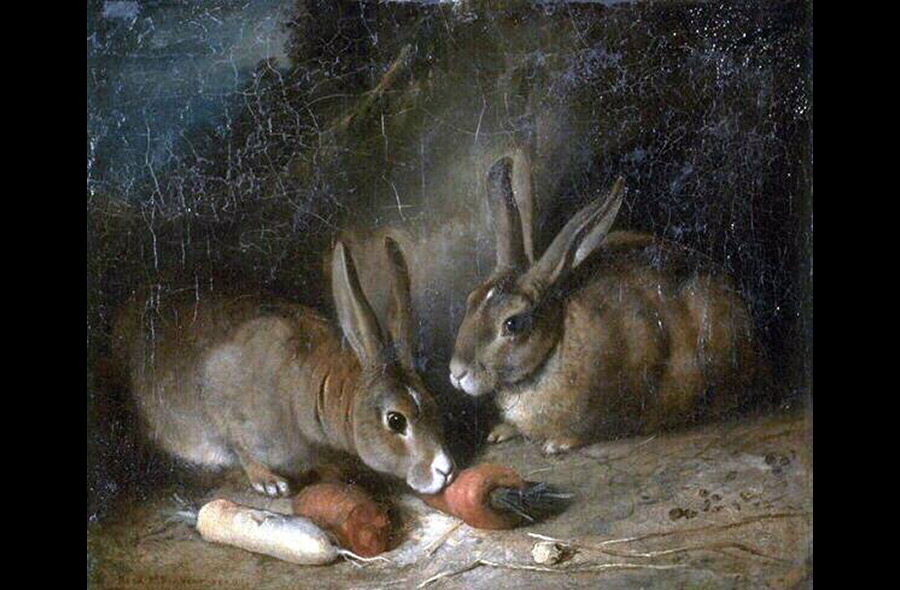 Farm Animals in Art History: Rosa Bonheur: “Two Rabbits”