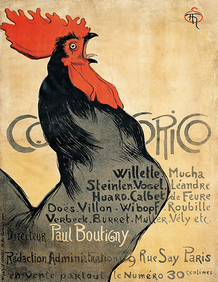 Théophile Alexandre Steinlen-Cocorico Rooster Vintage Poster