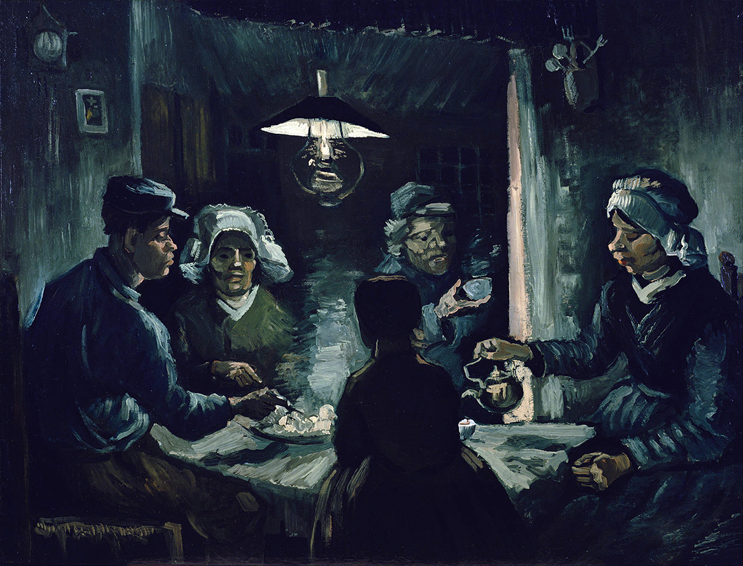 Cooking in Art History: Vincent van Gogh “The Potato Eaters” 1885