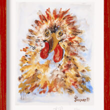 Lunatic Chicken” A Jacques Pepin Signed, Limited Edition Print